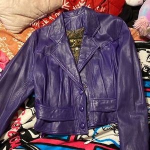 Purple leather jacket